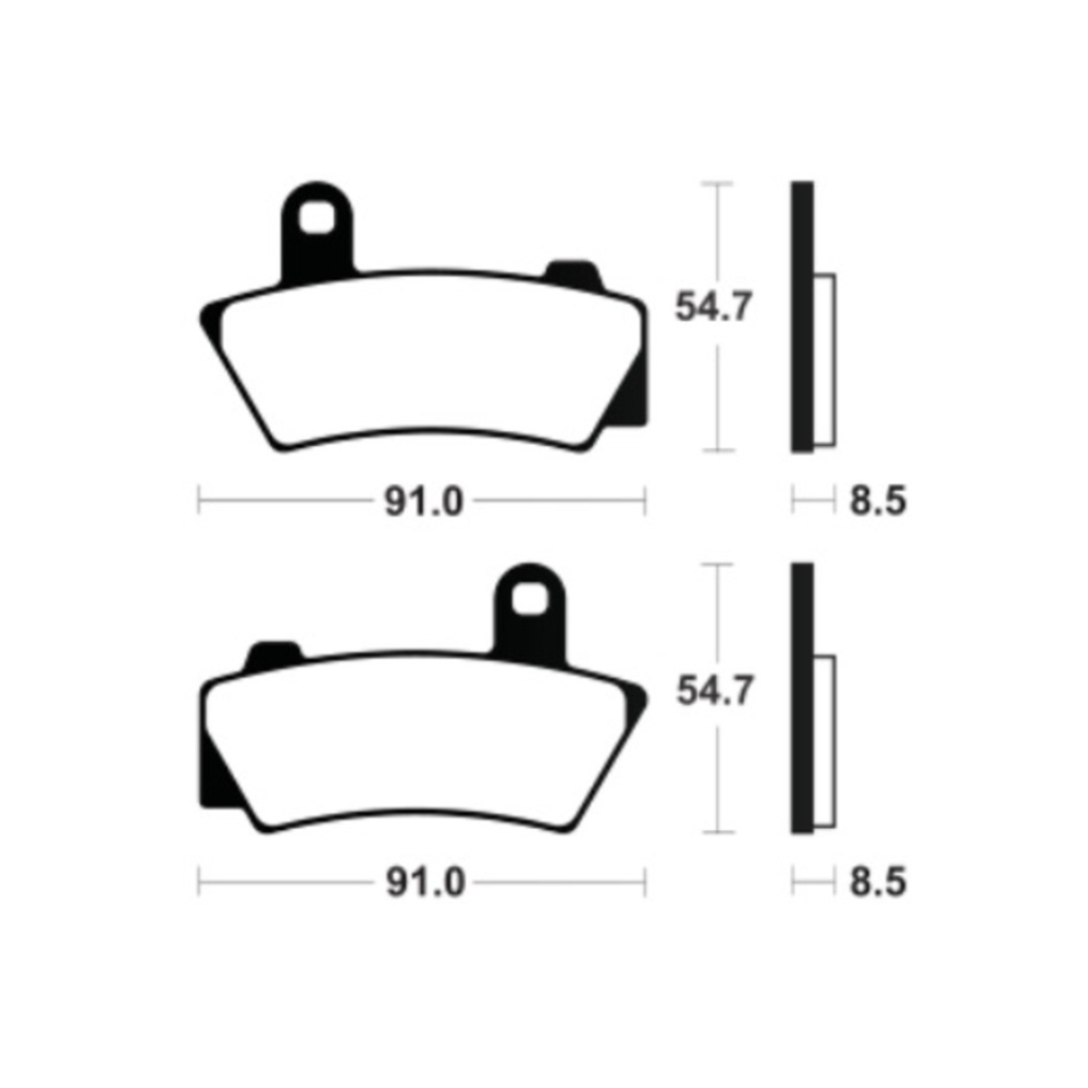 Plaquettes de Frein Avant Tecnium MA495 Plaquettes de Frein Avant Tecnium MA495