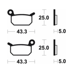 Plaquettes de Frein Avant Tecnium MOR294 Pour KTM 50 SX 2006-2022