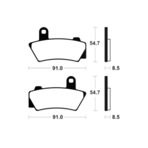 Plaquettes de Frein Arrière Tecnium MR495