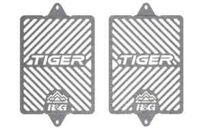 Protections de radiateur gravée R&G RACING (paire) - inox Tiger 850 Sport