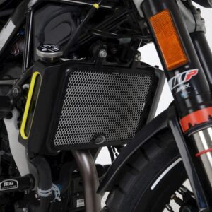 Protection de radiateur R&G RACING - titane Husqvarna Svartpilen/Vitpilen