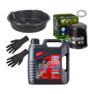 Pack vidange moto LiquiMoly street race 5w40 HF303