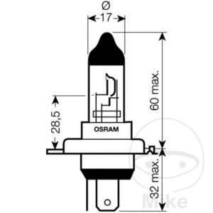 Ampoule H4 12V60/55W Osram