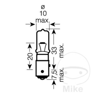 Ampoule 12V21W BAY9S Osram