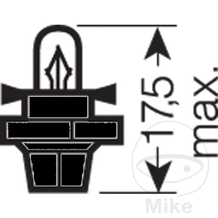 Ampoule 12V1.2W BX8.4D Osram Ampoule 12V1.2W BX8.4D Osram – Image 2