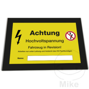 HINWEISKARTE FOR ELEKTROFZG