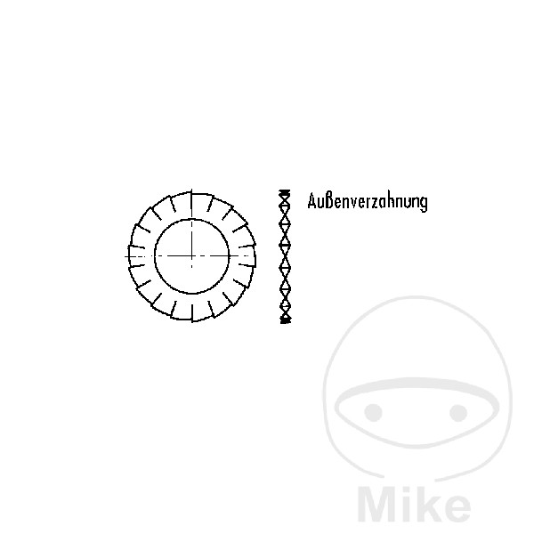 Rondelles éventail Acier galvanisé 6mm M6 Pack de 100 Disque de ventilateur galvanisé M6 6798A