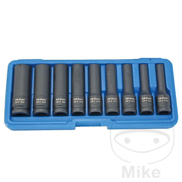 Jeu de douilles de puissance E-Torx 1/2 Jeu de douilles de puissance E-Torx 1/2