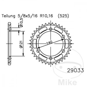 Couronne 45Z PAS 525 Noir