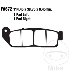 Plaquette de frein Sinter HH EBC