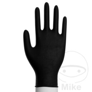 Gants de travail Nitrile Jetables Noir Taille 6-7 Boite de 100