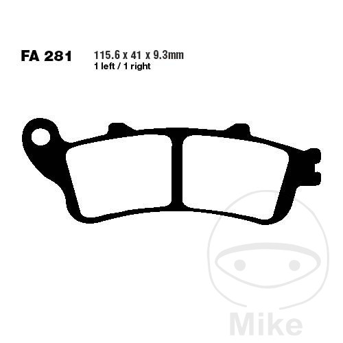 Plaquette de Frein Carbon Scooter EBC Plaquette de Frein Carbon Scooter EBC