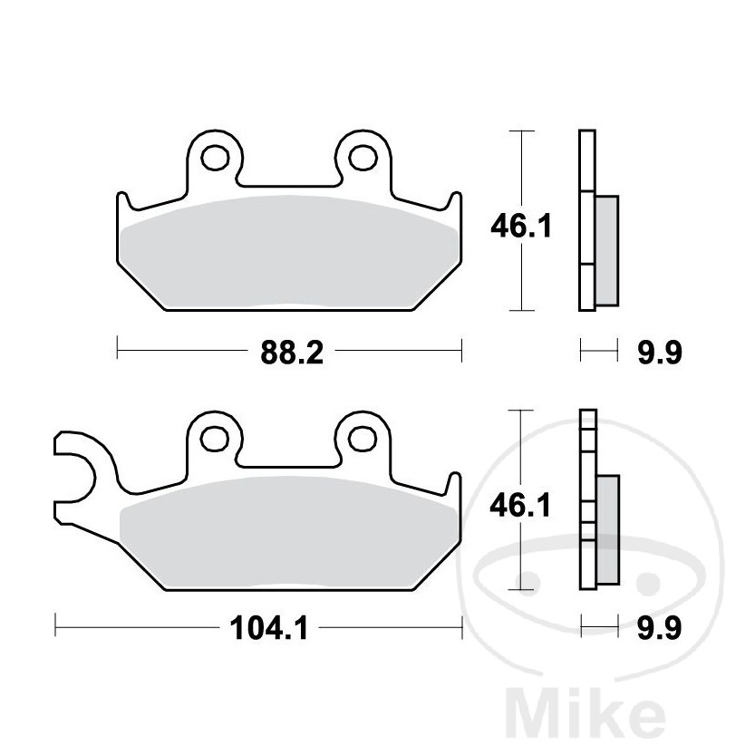 Plaquette de Frein Sinter vorne TRW Plaquette de Frein Standard TRW