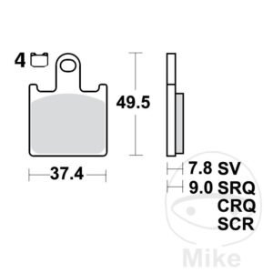 Plaquette de Frein Carbon CRQ TRW