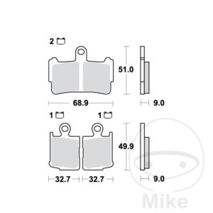 Plaquette de Frein Sinter vorne TRW