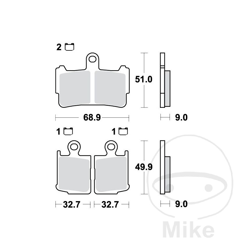 Plaquette de Frein Sinter vorne TRW Plaquette de Frein Sinter vorne TRW