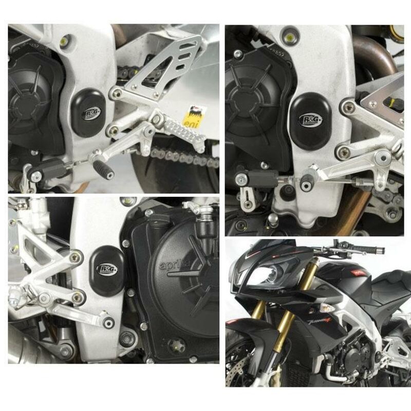 Insert de cadre gauche/droit R&G RACING noir Aprilia Insert de cadre gauche/droit R&G RACING noir Aprilia