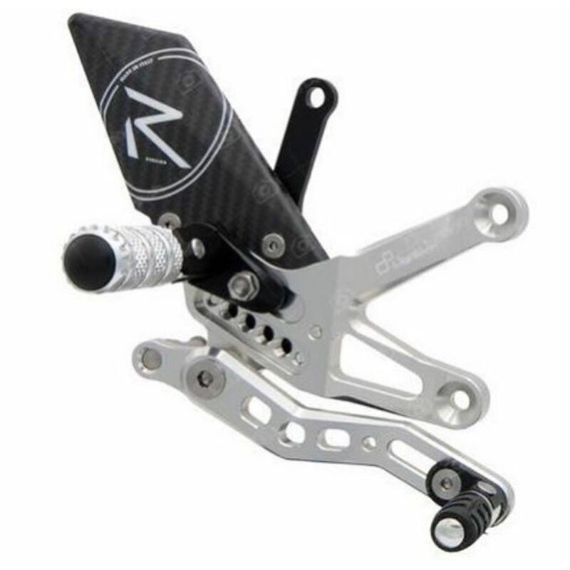 Commande reculées réglables/repliables LIGHTECH Racing sélection standard et inversée argent Suzuki GSXR1000 Commande reculées réglables/repliables LIGHTECH Racing sélection standard et inversée argent Suzuki GSXR1000 – Image 2