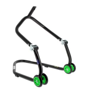 B������quille avant sous t������ BIHR Home Track noir mat roues vert