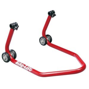 B������quille arri������re universelle BIKE LIFT rouge avec supports en "V"