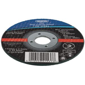 Lot de 10 disques ������ tron������onner DRAPER ������115mm ������paisseur 1,2mm grain 80