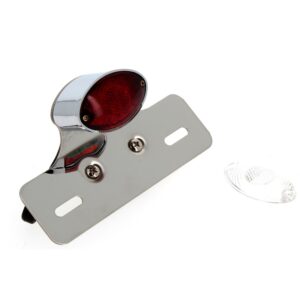 Feu arri������re avec support de plaque V PARTS chrome ogive universel