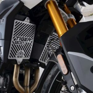 Protections de radiateur grav������es R&G RACING acier inoxydable - Triumph Tiger 900
