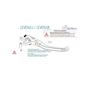 Levier de frein LIGHTECH repliable type K