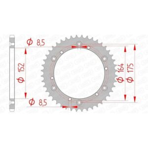 Couronne AFAM acier standard 12500 - 520