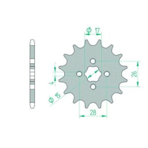 Pignon AFAM acier standard 20104 - 420