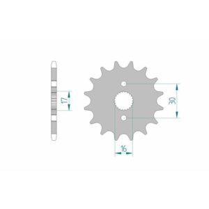 Pignon AFAM acier standard 20105 - 420