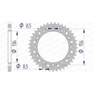 Couronne AFAM aluminium 15303 - 520