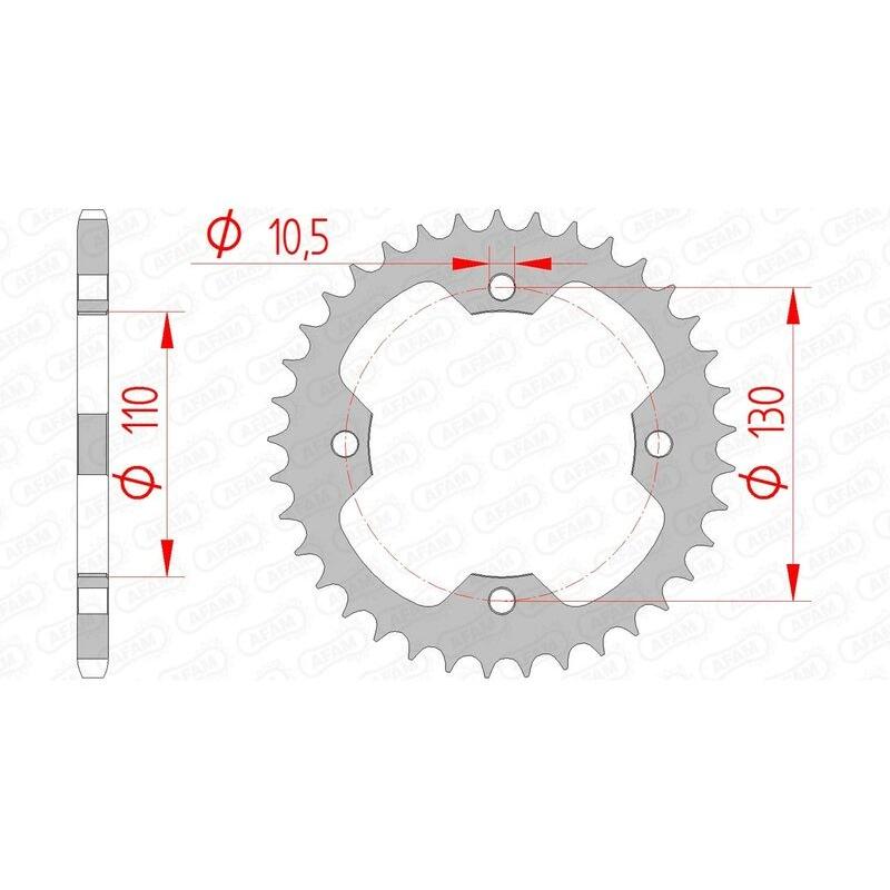 Couronne AFAM acier standard 16406 - 520 Couronne AFAM acier standard 16406 - 520