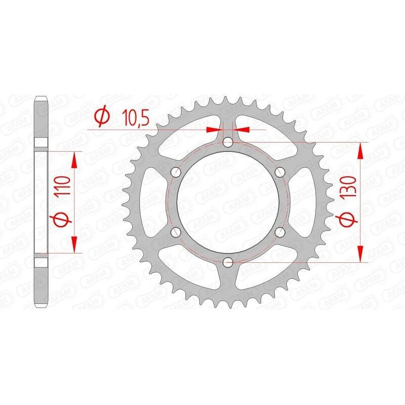 Couronne AFAM acier standard 16500 - 520 Couronne AFAM acier standard 16500 - 520