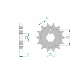 Pignon AFAM acier standard 20505 - 530