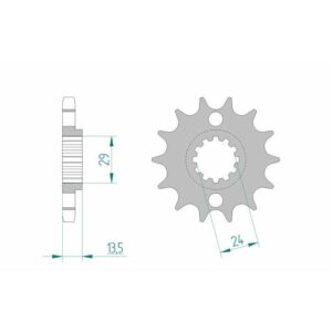 Pignon AFAM acier standard 24801 - 630