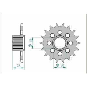Pignon AFAM acier standard 37601 - 525