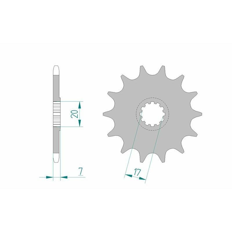 Kit chaîne AFAM A420M 11/58 - Couronne arrière standard Type 54105 Kit chaîne AFAM A420M 11/58 - Couronne arrière standard Type 54105 – Image 2