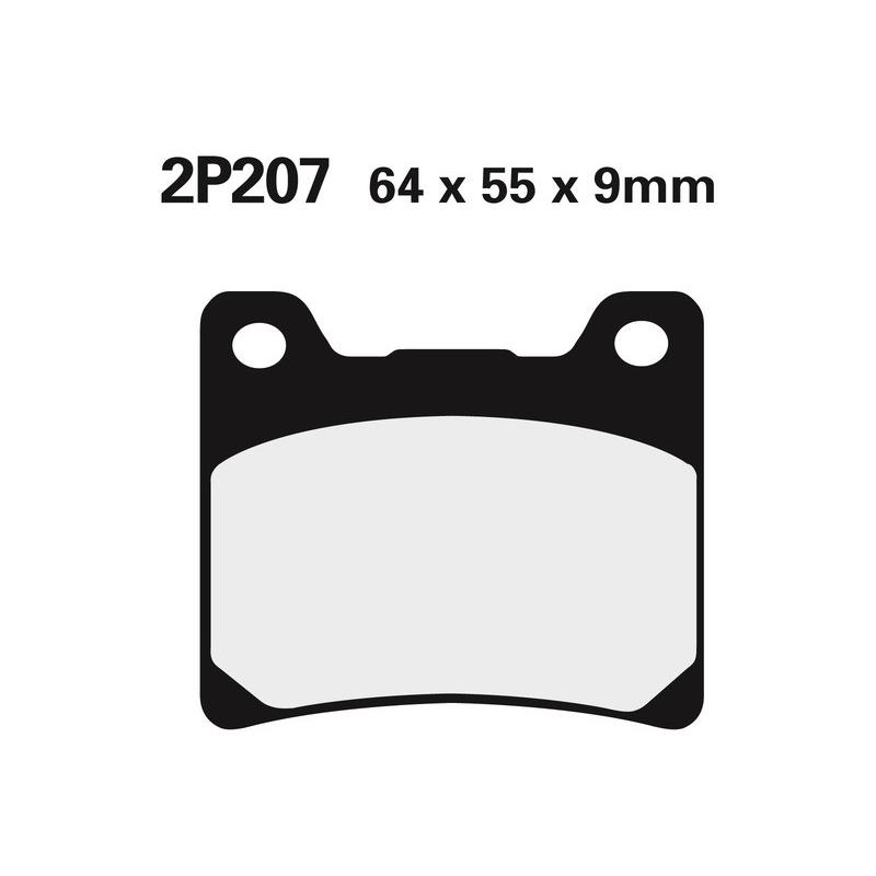 Plaquettes de frein NISSIN route semi-métallique - 2P-207NS Plaquettes de frein NISSIN route semi-métallique - 2P-207NS