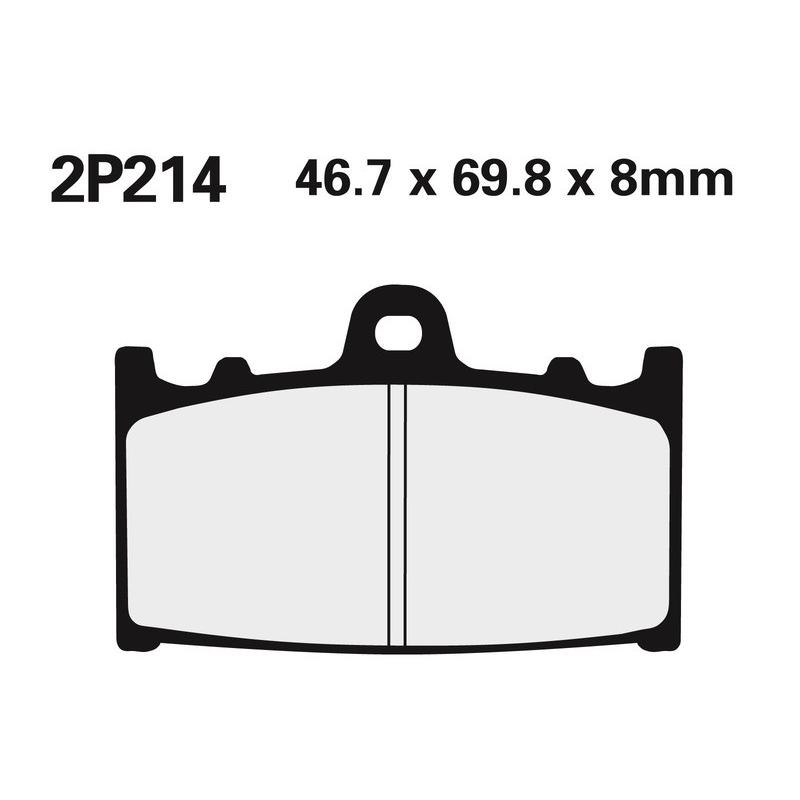 Plaquettes de frein NISSIN route semi-métallique - 2P-214NS Plaquettes de frein NISSIN route semi-métallique - 2P-214NS