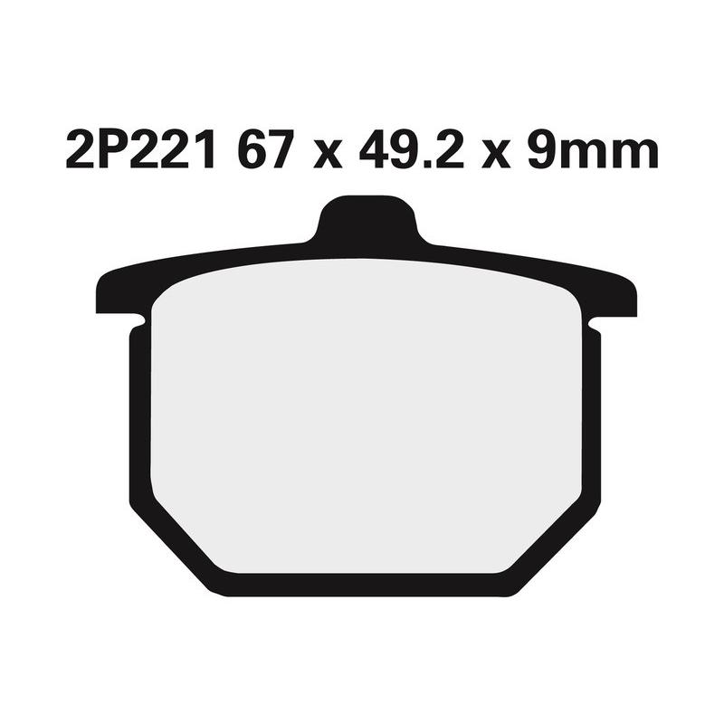 Plaquettes de frein NISSIN route semi-métallique - 2P-221NS Plaquettes de frein NISSIN route semi-métallique - 2P-221NS