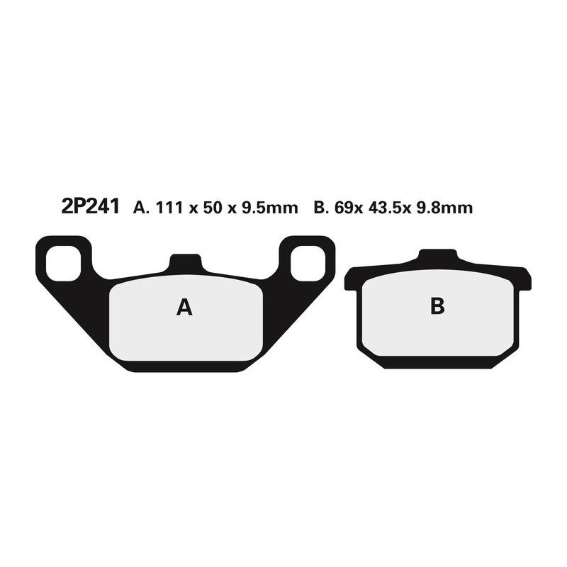 Plaquettes de frein NISSIN route semi-métallique - 2P-241NS Plaquettes de frein NISSIN route semi-métallique - 2P-241NS