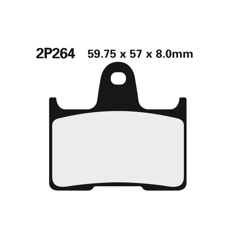 Plaquettes de frein NISSIN route semi-métallique - 2P-264NS Plaquettes de frein NISSIN route semi-métallique - 2P-264NS