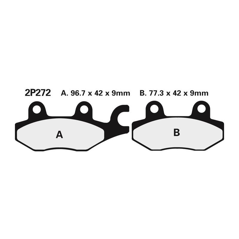 Plaquettes de frein NISSIN route semi-métallique - 2P-272NS Plaquettes de frein NISSIN route semi-métallique - 2P-272NS