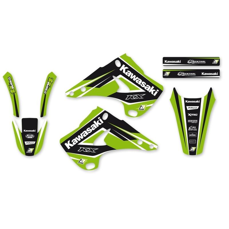 Kit déco BLACKBIRD Dream Graphic 4 Kawasaki KX125/250 Kit déco BLACKBIRD Dream Graphic 4 Kawasaki KX125/250 – Image 2