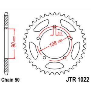 Couronne JT SPROCKETS acier standard 1022 - 530