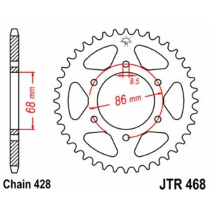 Couronne JT SPROCKETS acier standard 468 - 428