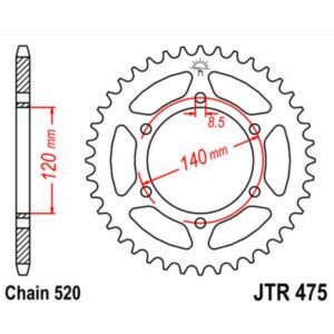 Couronne JT SPROCKETS acier standard 475 - 520