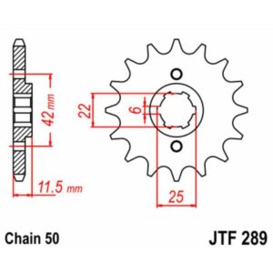 Pignon JT SPROCKETS acier standard 289 - 530