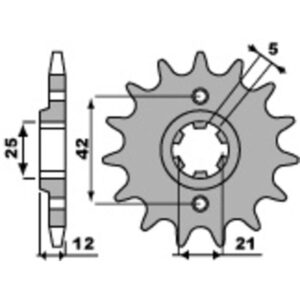 Pignon PBR acier standard 571 - 530